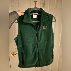 University of Miami Hurricanes Columbia Fleece Vest (Womens M)
